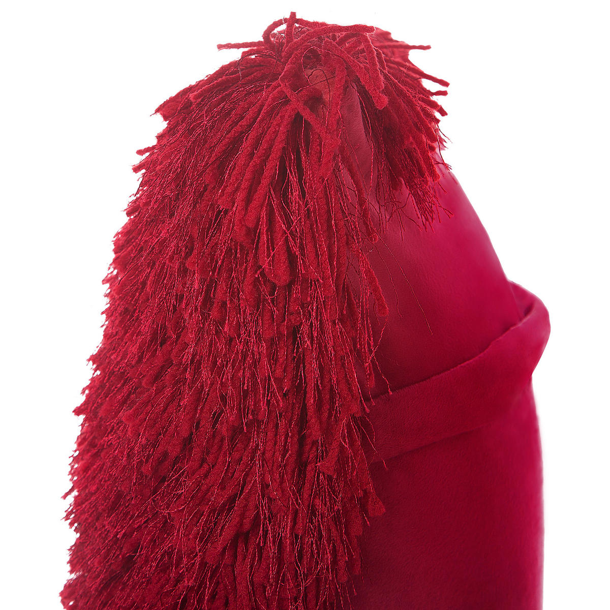 DEKOKISSEN 2er-Set Dunkelrot 45/45 cm Cide - Dunkelrot, Textil (45/45cm) - Beliani
