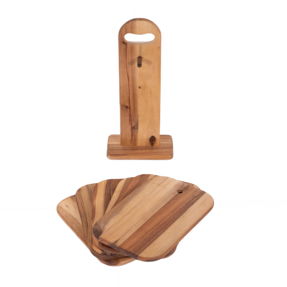 SCHNEIDEBRETTER mit Ständer 15/9/32 cm - Braun, Holz (9/15cm) - Kesper