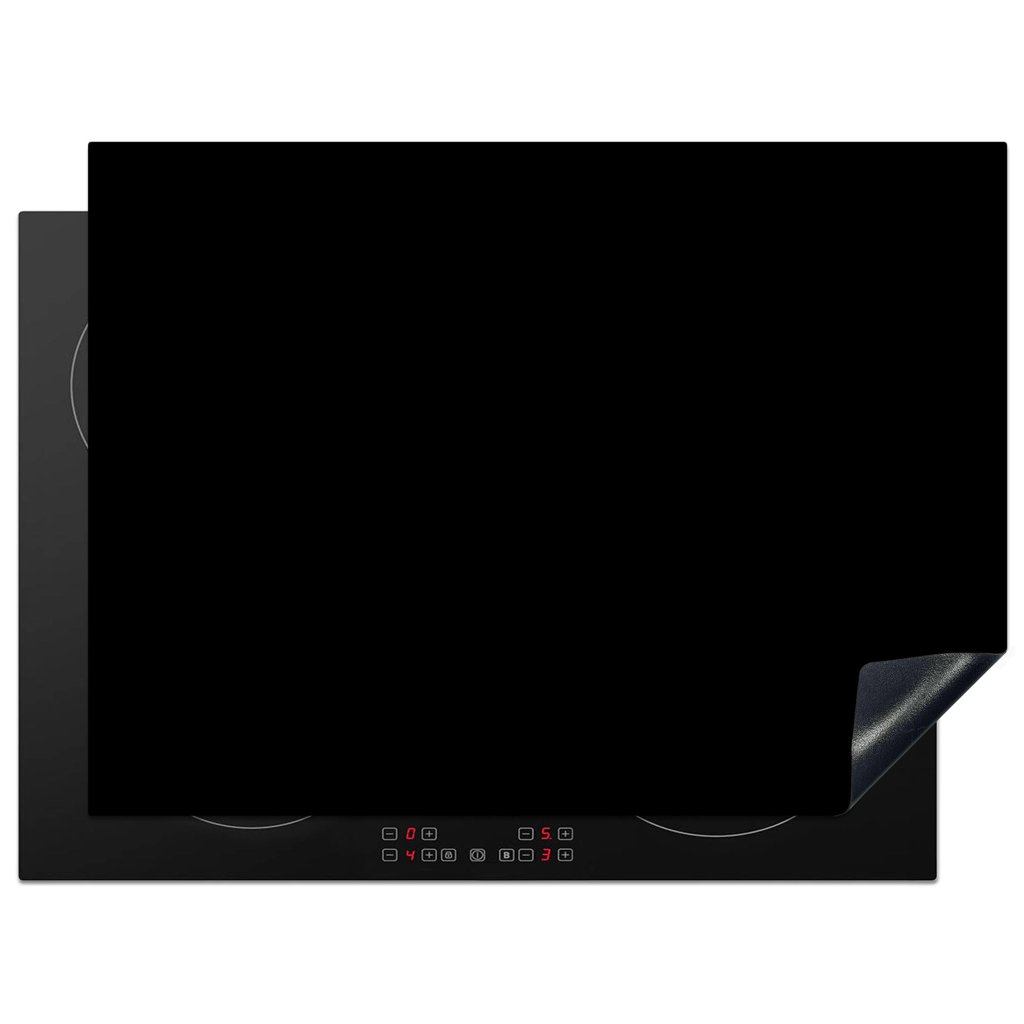 HERDABDECKPLATTE Schwarz - Einfarbig 71x52 cm - Schwarz, Kunststoff (71/0.2/52cm) - MuchoWow