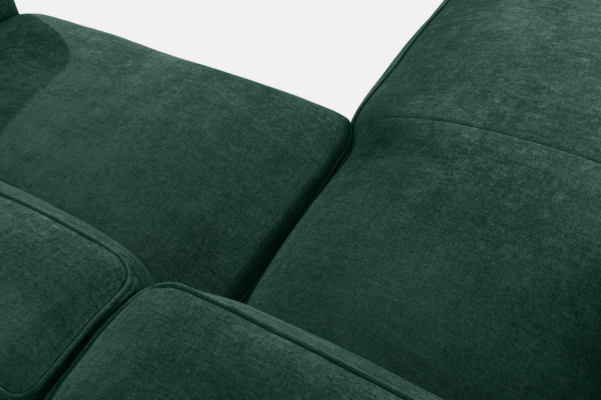 ECKSOFA LINKS FUBBO, Dunkelgrün - Dunkelgrün, Holz/Holzwerkstoff (225/176cm) - KONSIMO®