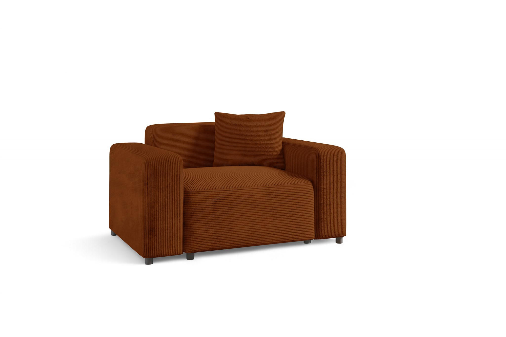 SESSEL Megan In Poso - Rotbraun, Holzwerkstoff/Textil (145/75/98cm) - Fun Möbel