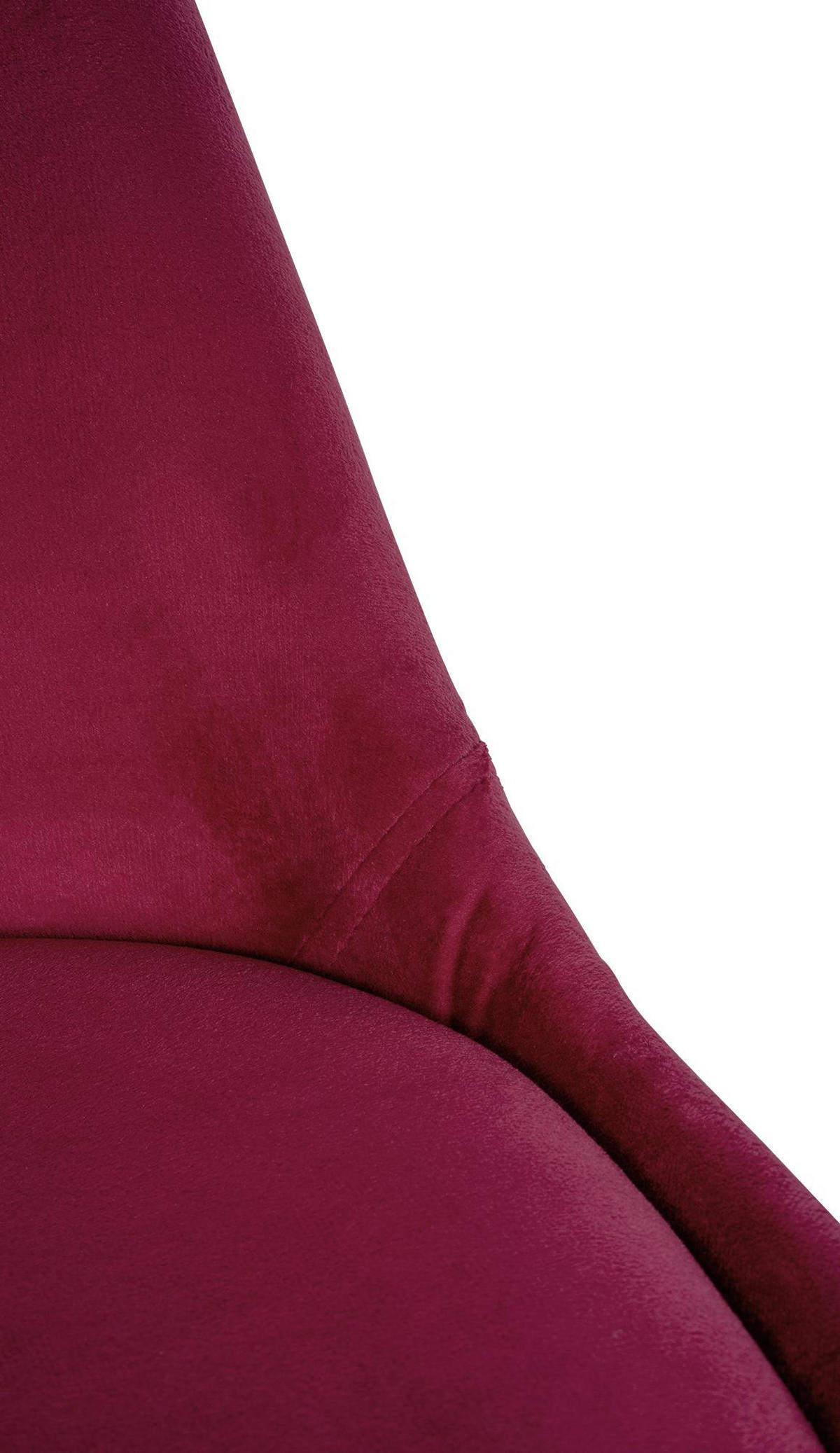 STUHL Samt bordeauxrot - Eukalyptusholzfarben/Bordeaux, Holz/Textil (48/81/54cm) - CLP