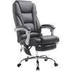 CHEFSESSEL Lederlook schwarz - Chromfarben/Schwarz, Textil/Metall (68/118/64cm) - CLP