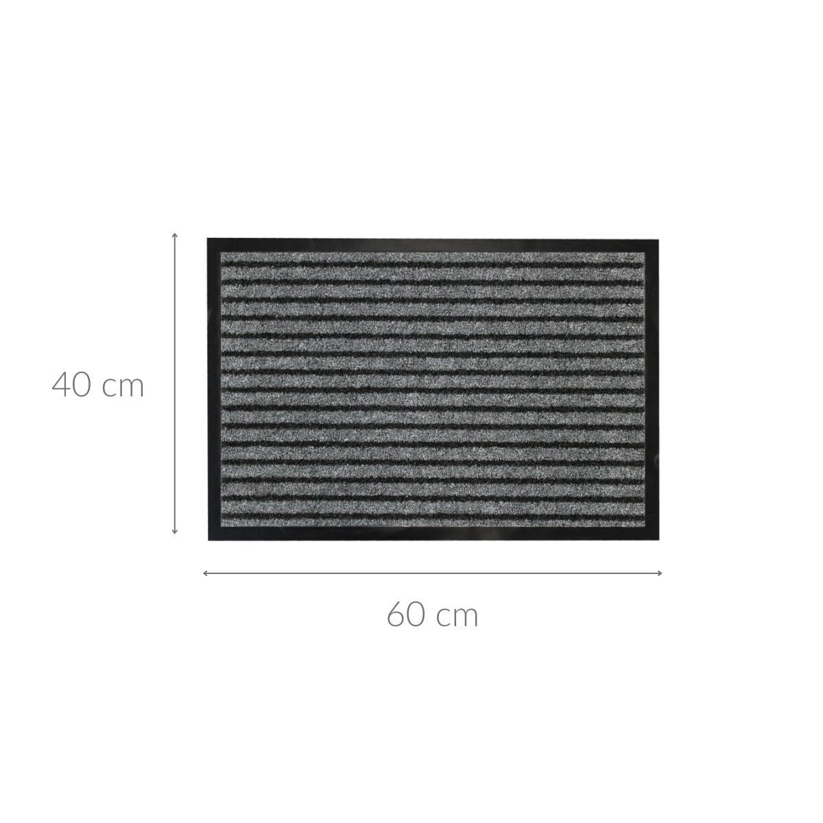 TÜRMATTE Graue Streifen staubabweisend - Anthrazit, Kunststoff (40/60cm) - Douceur d´intérieur