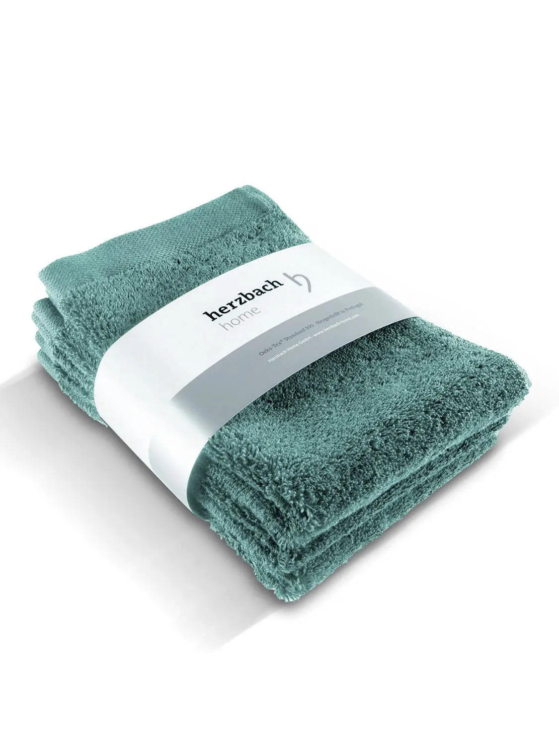 GÄSTEHANDTUCH 3er Set Pura Ozeangrün - Dunkelgrün, Textil (30/50cm) - Herzbach Home