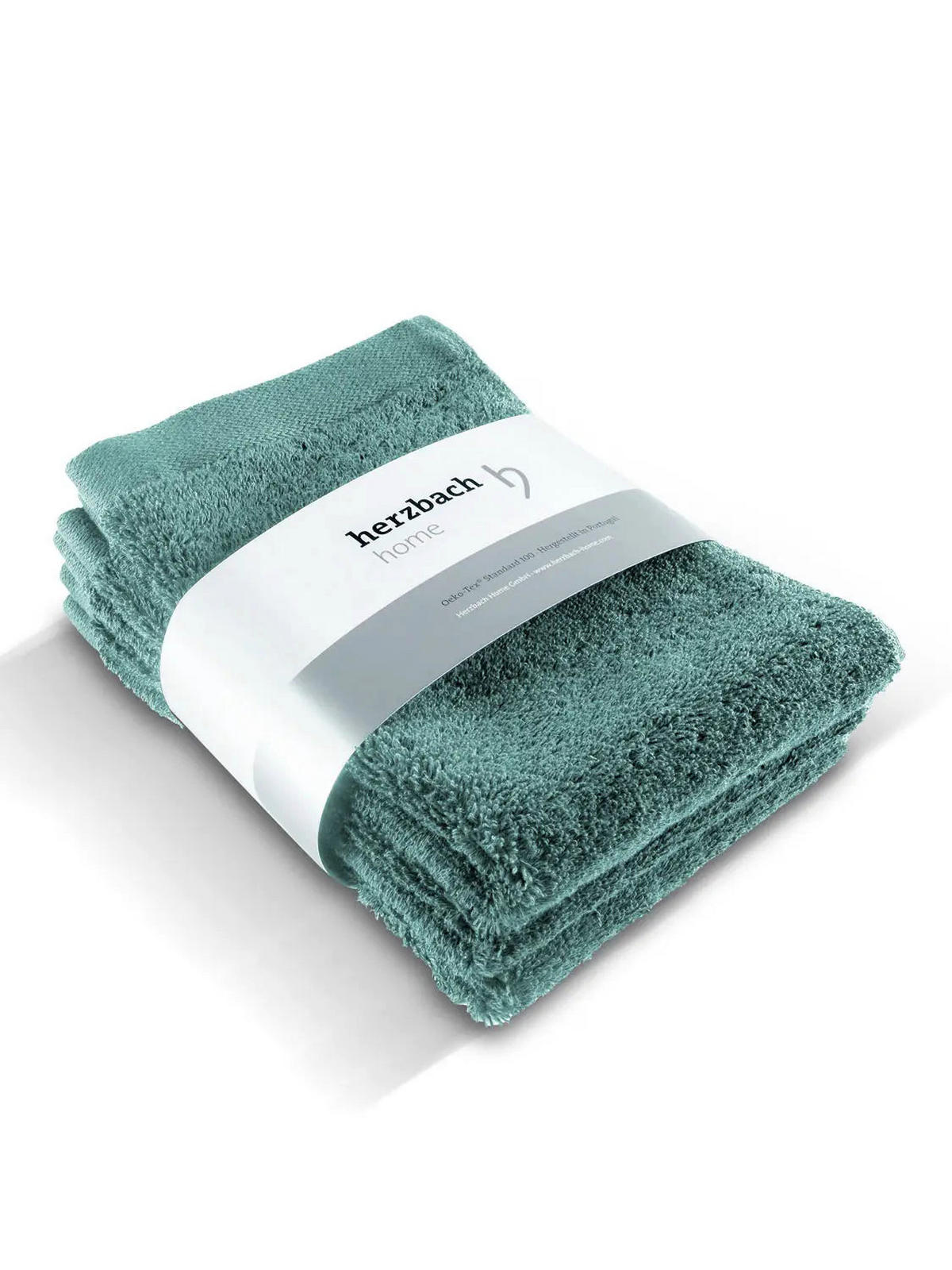 GÄSTEHANDTUCH 3er Set Pura Ozeangrün - Dunkelgrün, Textil (30/50cm) - Herzbach Home