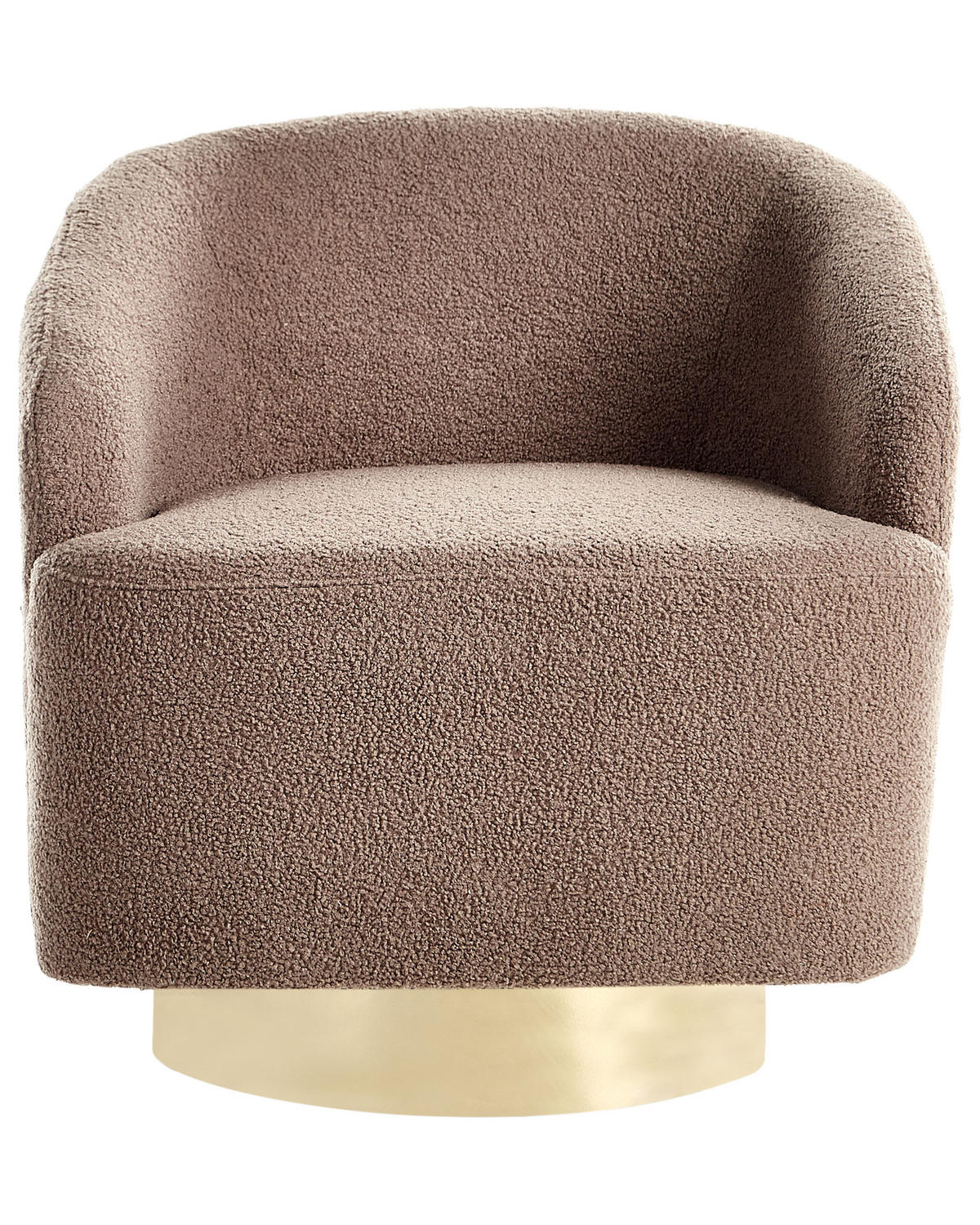 SESSEL Braun Lavik - Goldfarben/Braun, Textil (73/71/70cm) - Beliani