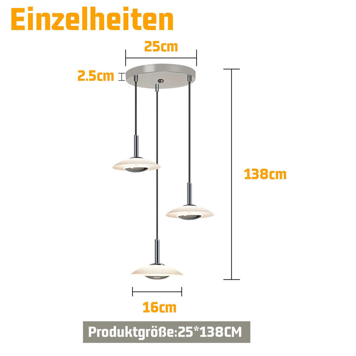 LED závěsné světlo Yacovone 138/25/25cm - chromová, kov (138/25/25cm) - Nettlife