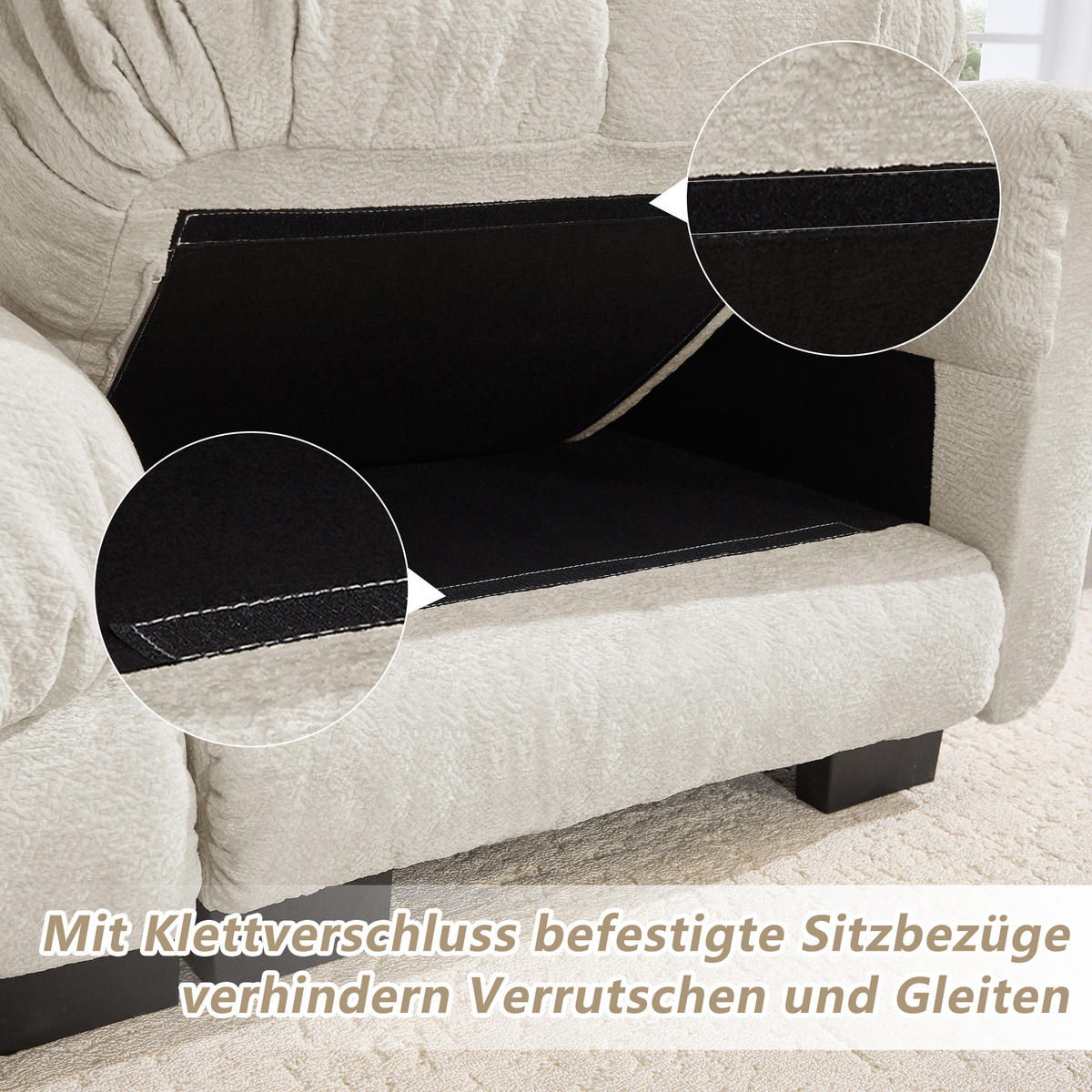 ECKSOFA 330/149/90 cm Hellkhaki Cord mit mobiler Ottomane und 2 kleinen Dekokissen - Kaschmir/Graubraun, Textil (330/149cm) - Oxeza