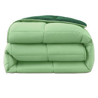 PLÜSCH Steppbett Bi-Color grün 155x220 - Grün, Textil (155/220cm) - wometo