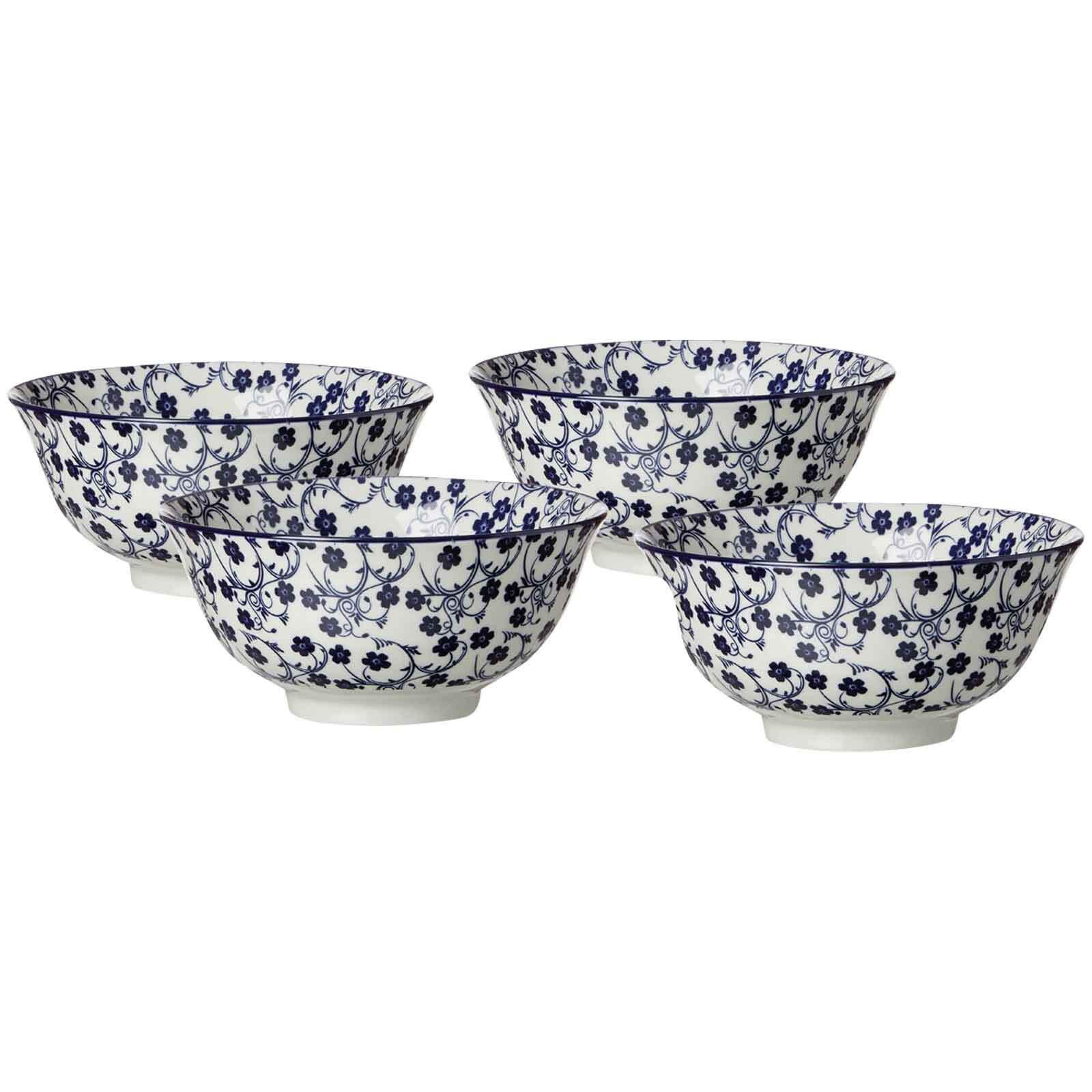 MÜSLISCHALEN Royal Sakura weiß-blau ø 15,5 cm 4er Set - Blau/Weiß, Keramik (15.5cm) - Ritzenhoff Breker