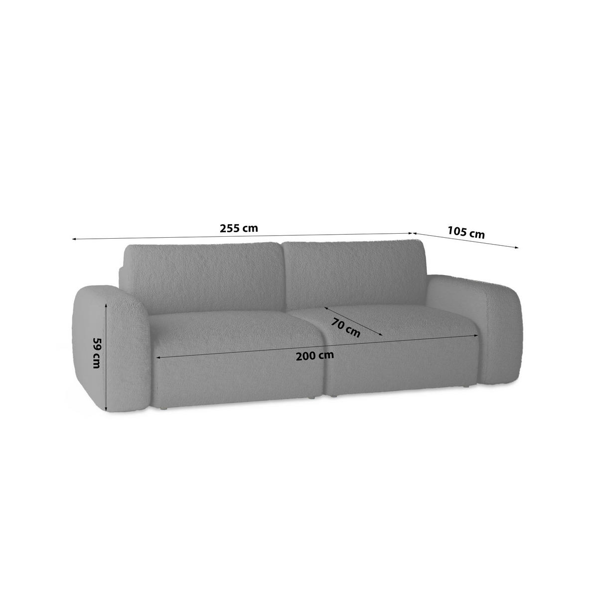 SCHLAFSOFA mit Bettkasten Varde Schwarz - Schwarz, Textil (255/85/105cm) - Fedve