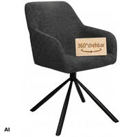ESSZIMMERSTUHL Cuneo - Schwarz/Grau, Textil/Metall (56/85/60cm) - Mr. Deko