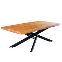 COUCHTISCH MAMMUT Akazie rechteckig Braun|Natur 110cm - Goldfarben/Braun, Holz/Metall (61/110/42cm) - riess-ambiente