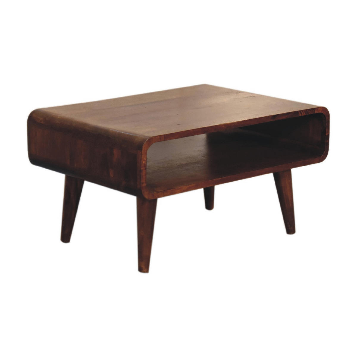 TV prvok s kostanovou povrchovou úpravou - tmavohnedá/mosadzná, kov/drevo (65/35/45cm) - Artisan Furniture