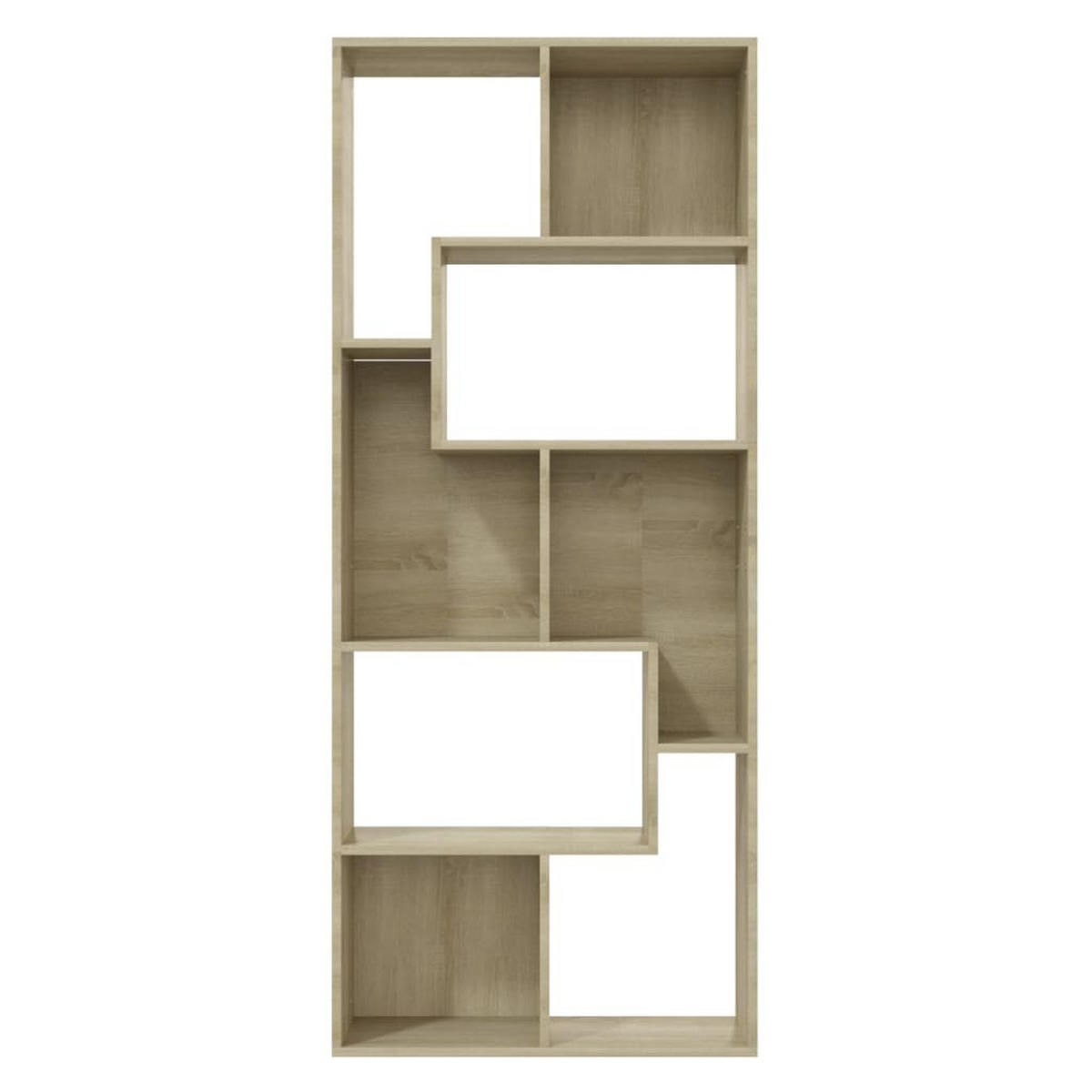 BÜCHERREGAL mit 8 Fächern 67/24/161 cm aus Holzwerkstoff Sonoma-Eiche Dekor - Sonoma Eiche, Holz (67/161/24cm) - vidaXL