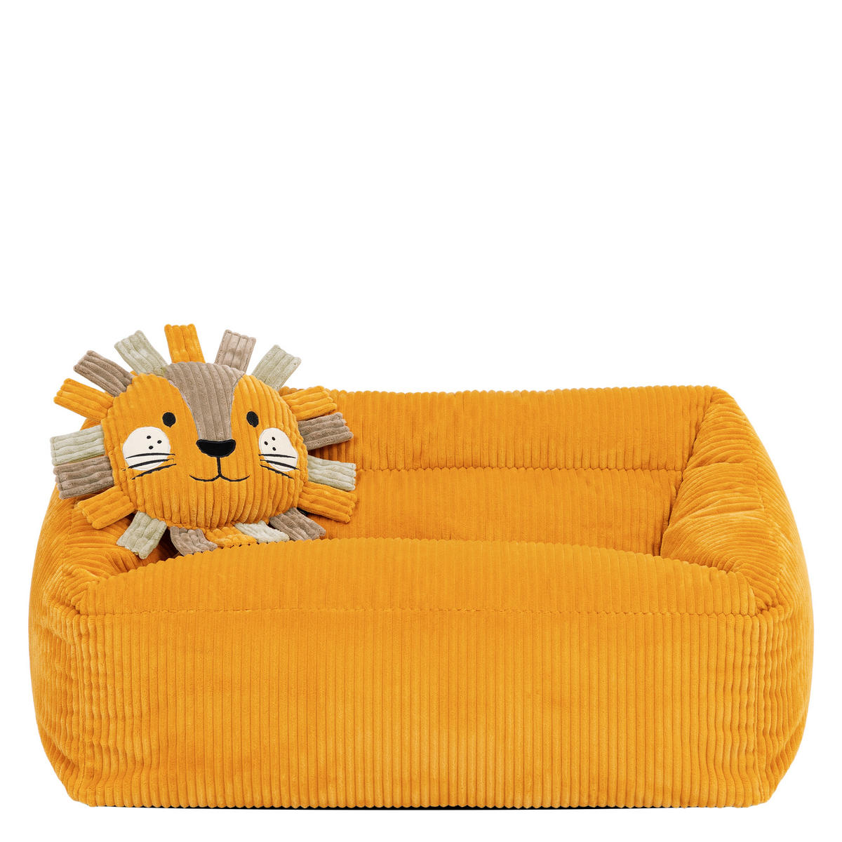 KINDERSITZSACK Sofa Cecilia mit Animalkissen - Gelb, Textil (95/50/55cm) - icon