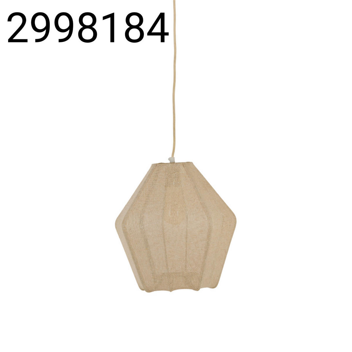 HÄNGELAMPE Tambisan - Braun - 34/34/36 cm - Braun, Textil (34/34/36cm) - Light & Living