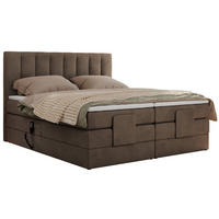 BOXBETT COMFORTO 140/200 - Braun Velvet - H3 - Braun, Holz/Textil (140/200cm) - MKS