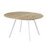 ESSTISCH LIV 120-150/120/76 cm Rund Sandeiche - Eiche San Remo/Weiß, Holzwerkstoff (120/120/76cm) - B&D Home