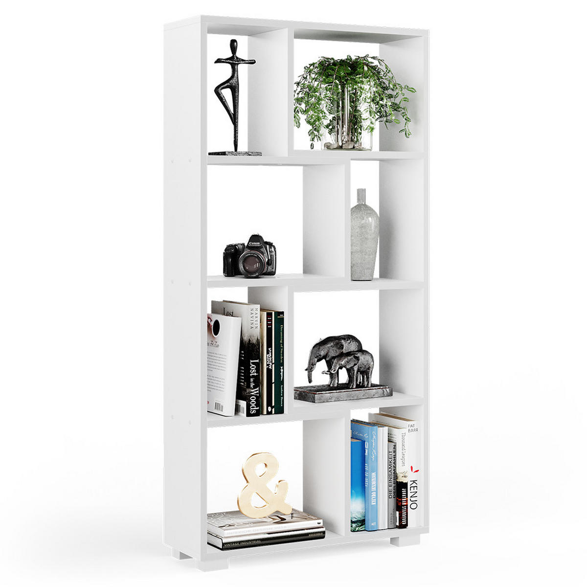 RAUMTEILER Domus Weiß 60.2 x 120 cm 8 Fächer - Weiß, Holzwerkstoff (60.2/120/20.1cm) - Vicco