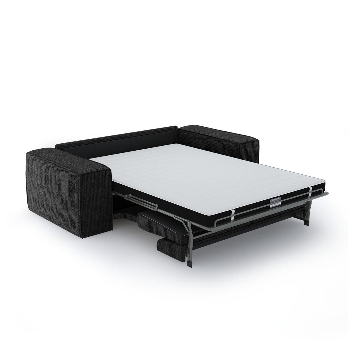SCHLAFSOFA GERADE Samt Anthrazit 216cm - Dunkelgrau/Anthrazit, Textil (216/90/100cm) - Sia Home