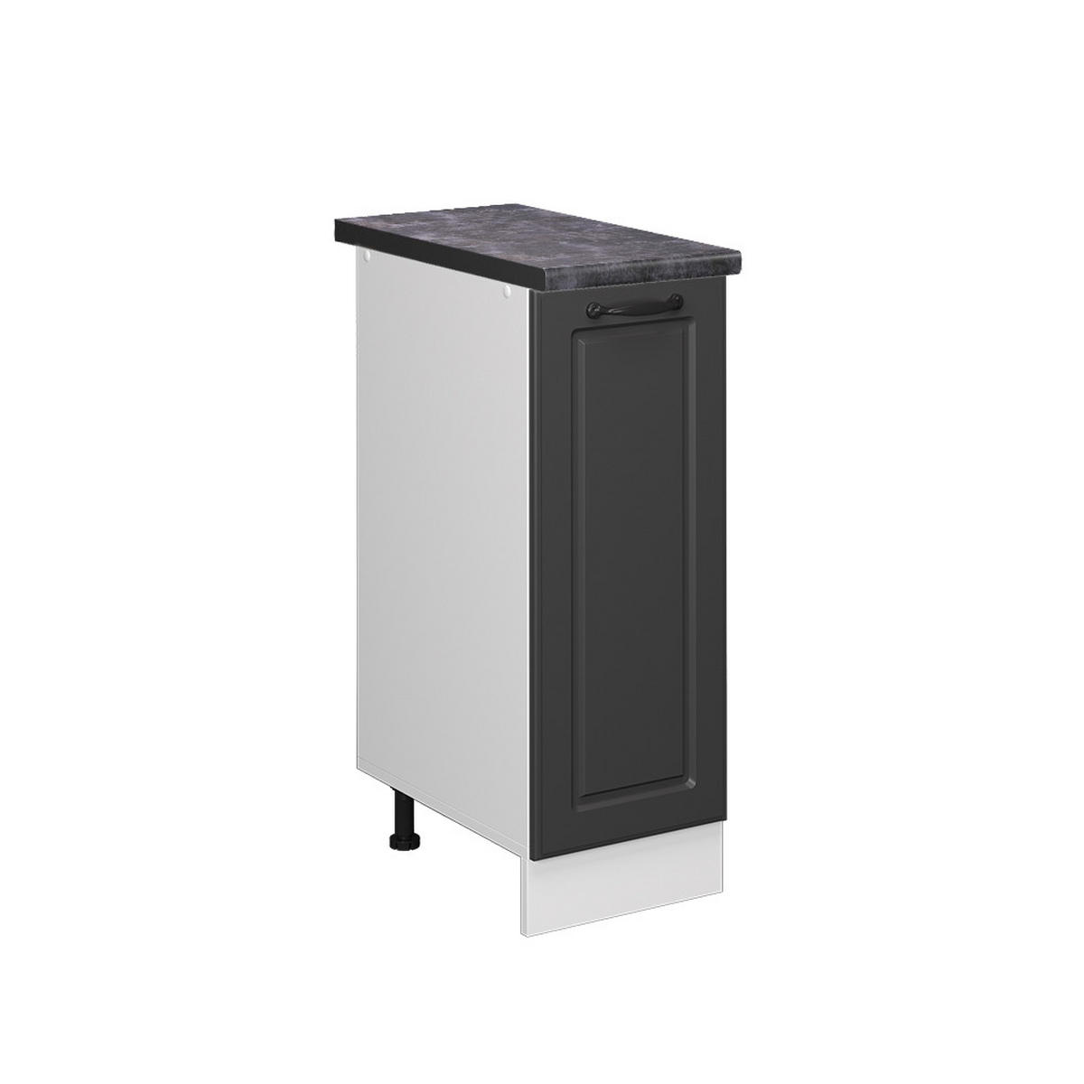 APOTHEKERSCHRANK R-Line Anthrazit Landhaus 30 cm, AP Anthrazit - Anthrazit/Weiß, Holzwerkstoff (30/81.6/60cm) - Vicco