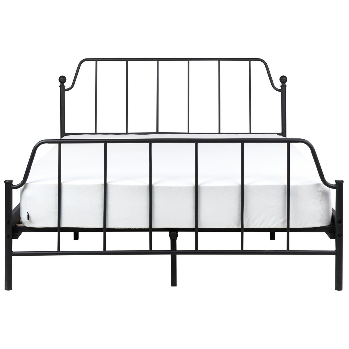 BETT mit Lattenrost 140x200 cm Schwarz Mauressac - Schwarz, Metall (140/200cm) - Beliani