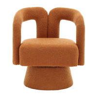 DREHSTUHL 360°Drehsessel Loungesessel mit Polsterung,Boucle,Orange - Orange, Textil (67/74/55cm) - LVHOM