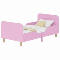 KINDERBETT mit Rausfallschutz 143,5 x 74,2 cm Rosa - Pink, Holzwerkstoff (70/140cm) - Beauniv