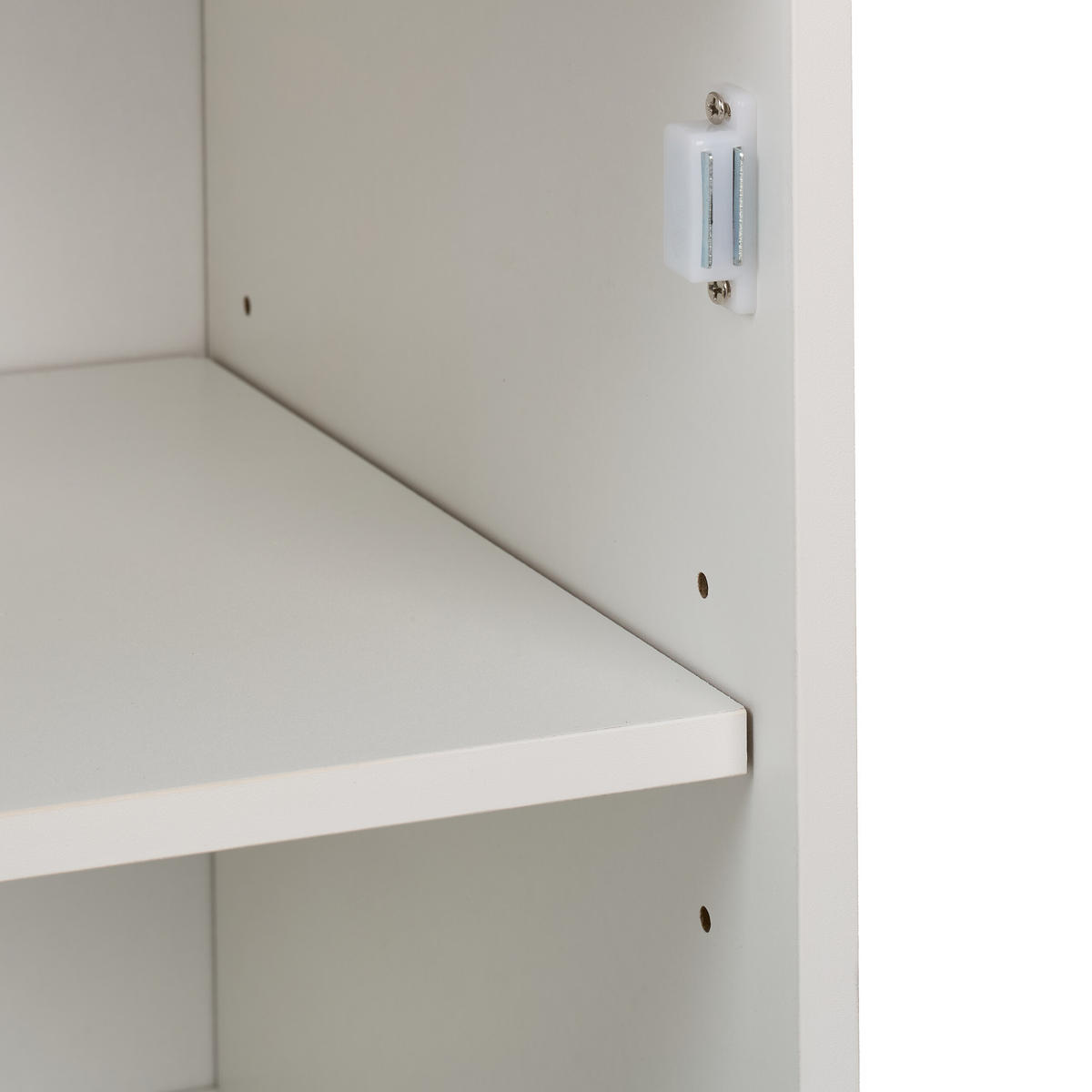 RULLHURT Vit silver på hjul 3 fack 57x48x34 cm - Vit, Träbaserade material/Metall (48/57/34cm) - Relaxdays