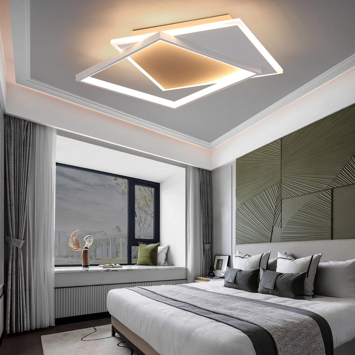 LED-DECKENLEUCHTE Daniela 44/40/6 cm - Weiß, Metall (44/40/6cm) - ZMH