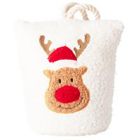 TÜRSTOPPER Weihnachtsmuster - Weiß, Textil (10/18cm) - Home Styling Collection