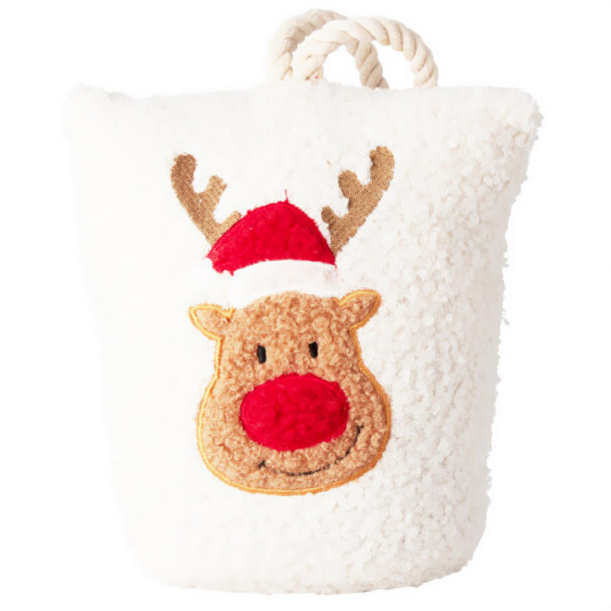 TÜRSTOPPER Weihnachtsmuster - Weiß, Textil (10/18cm) - Home Styling Collection