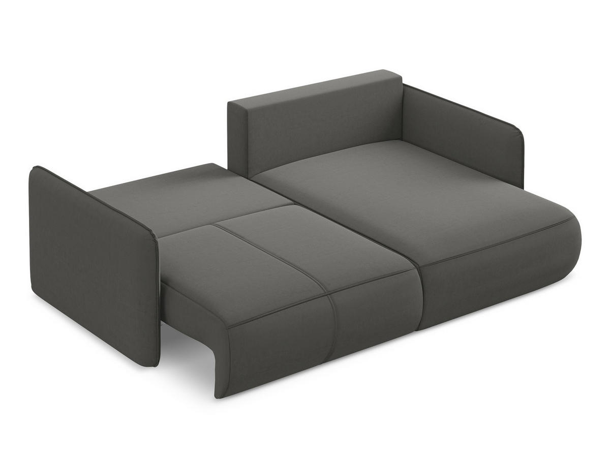 POUF Chenille Stoff Blau - Blau/Blaugrau, Textil/Metall (78/41/60cm) - Makamii