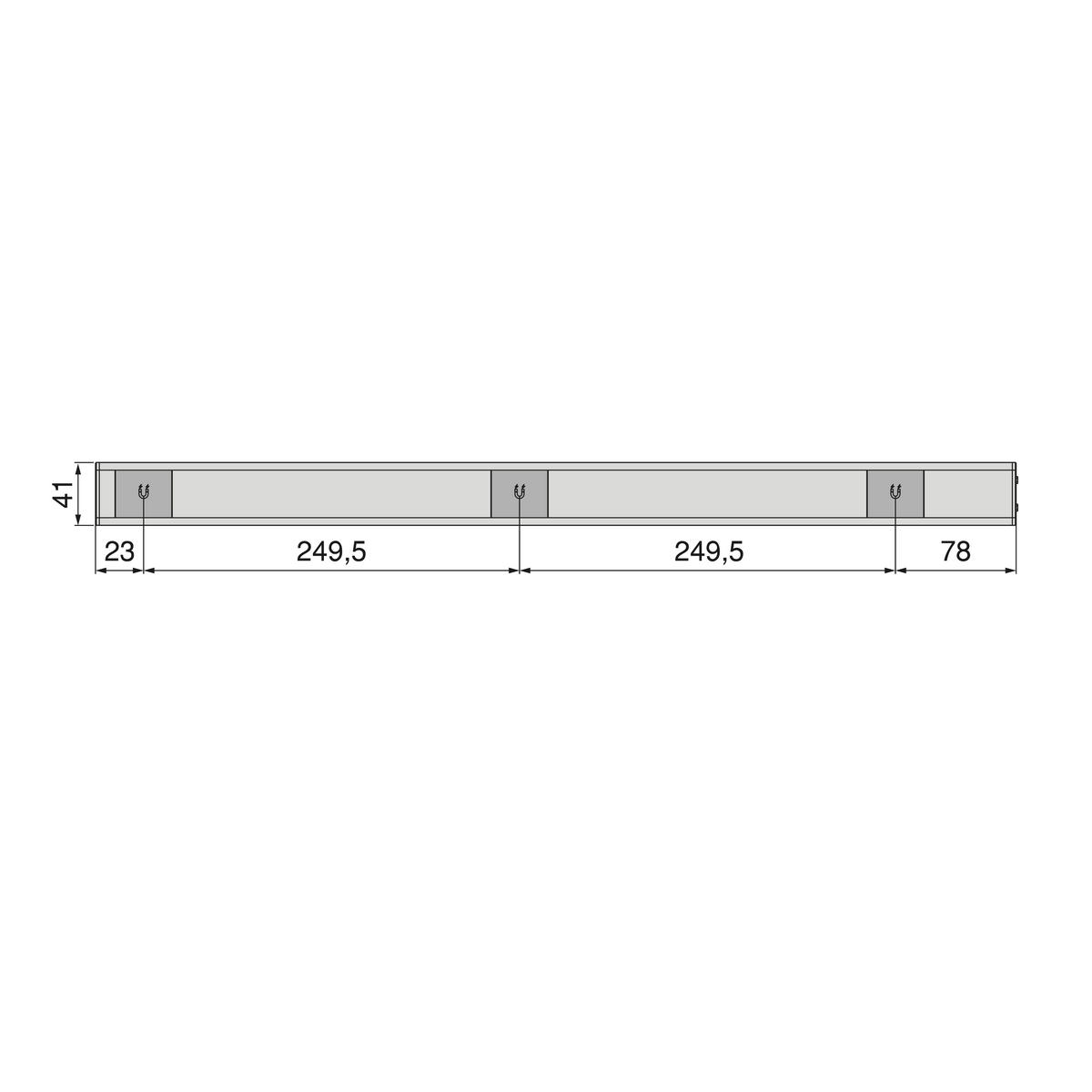 LED-WANDLEUCHTE Kaus Black, USB wiederaufladbar, mit Bewegungssensor, L600mm, Kunststoff und Aluminium, Schwarzer metallic - Schwarz, Kunststoff (4.1/2/60cm) - EMUCA