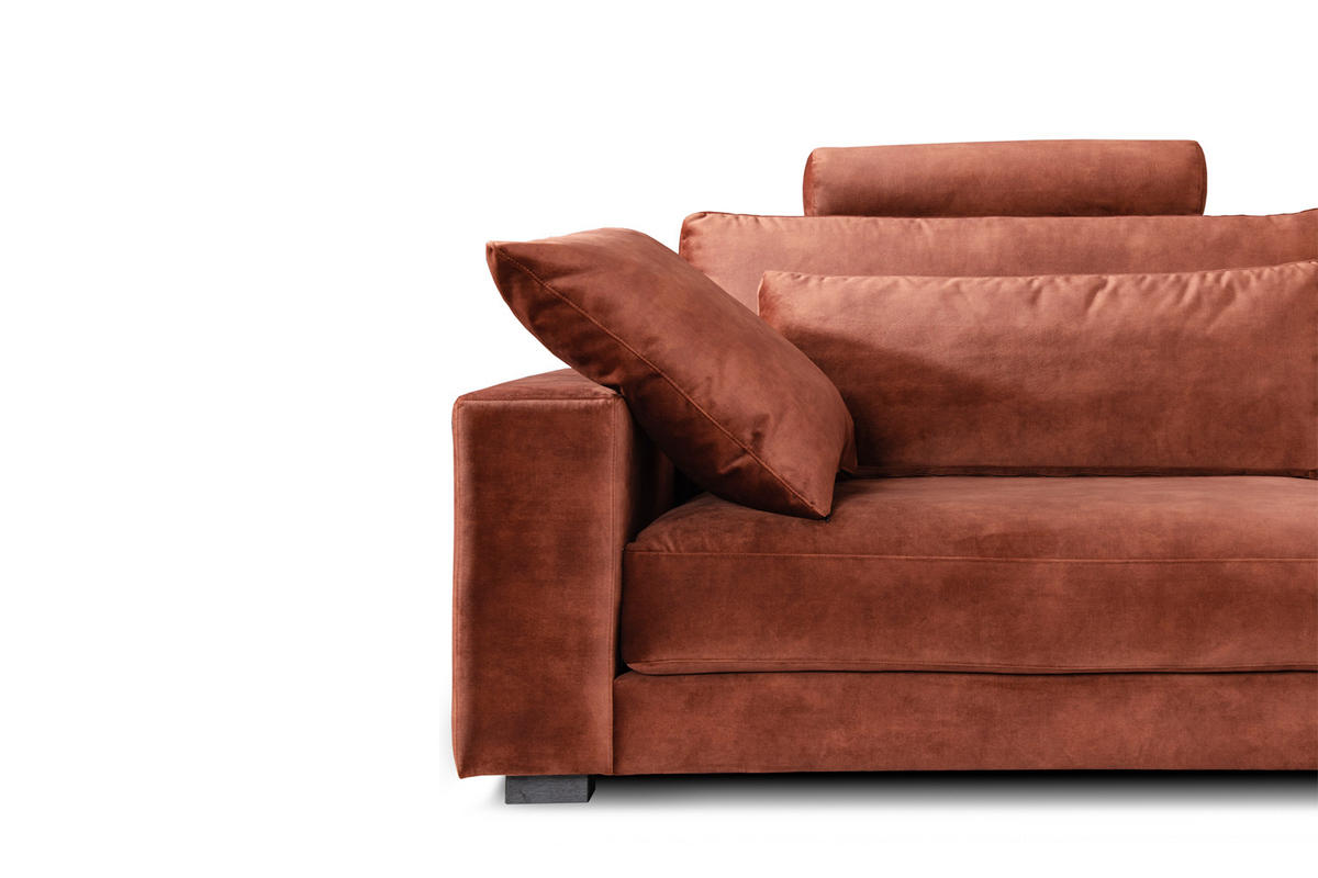 ECKSOFA ETICO Braun Velvet - Dunkelbraun/Schwarz, Textil (513/330cm) - KAWOLA