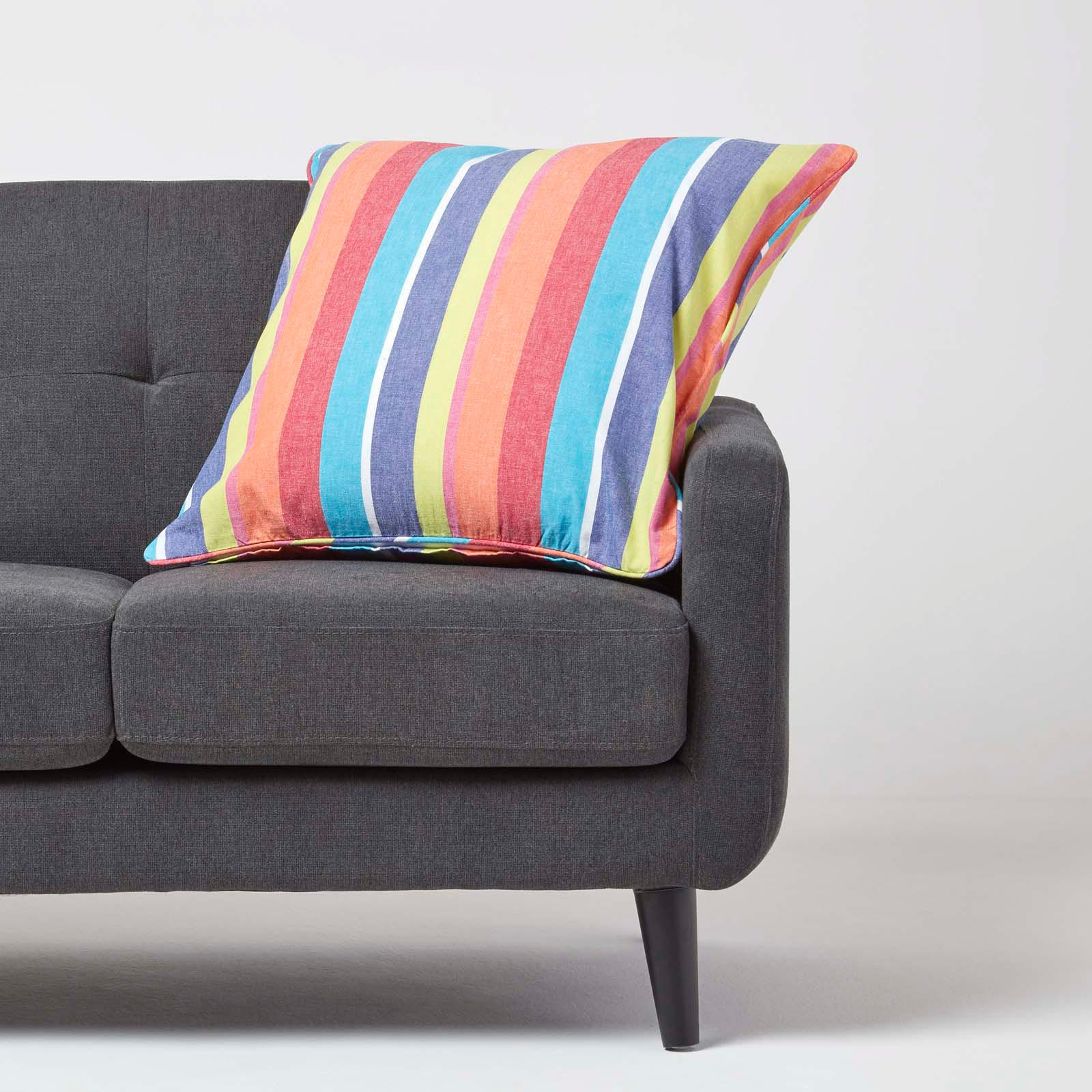 KISSENHÜLLE bunt gestreift 60/60 cm - Multicolor, Textil (60/60cm) - Homescapes