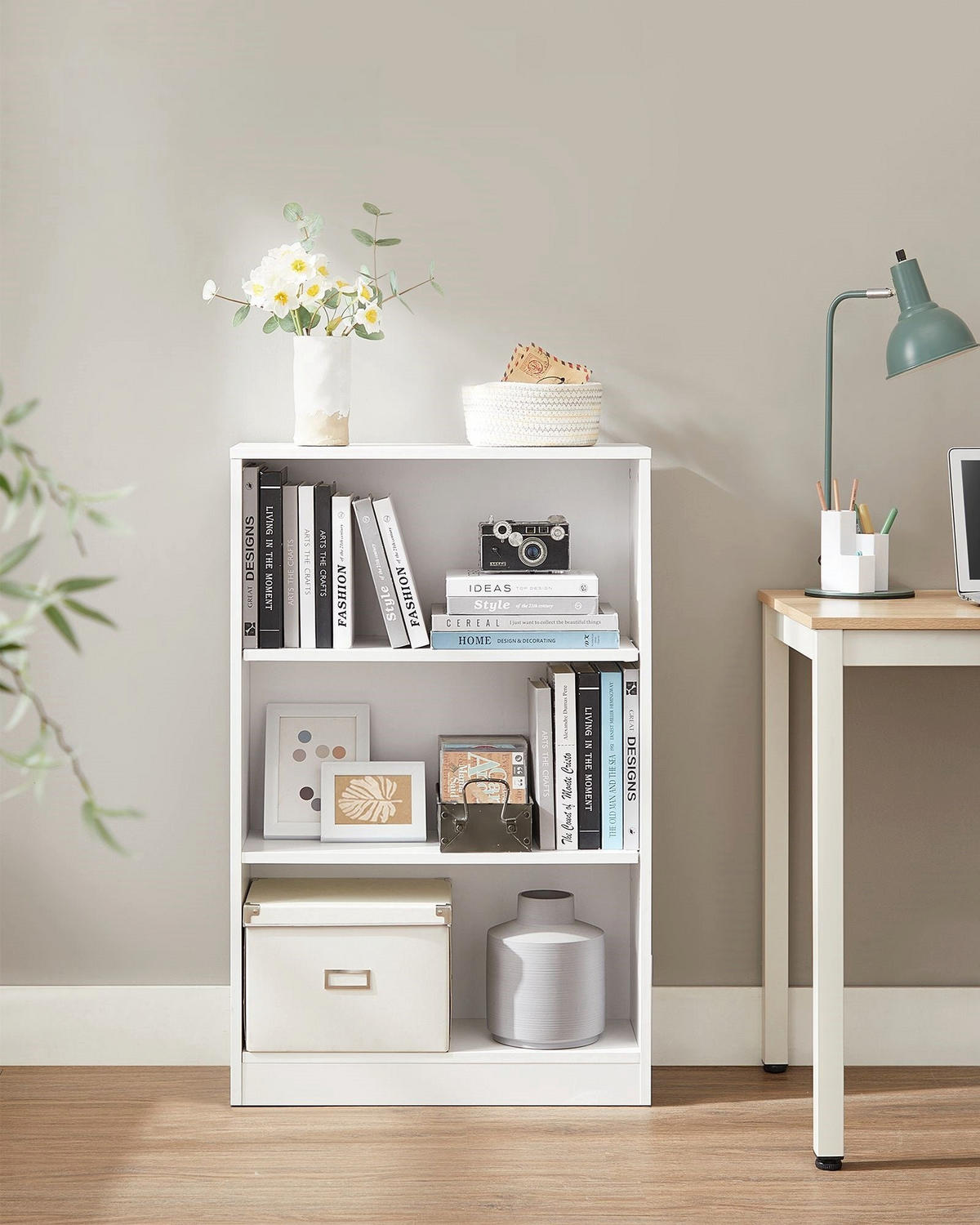BÜCHERREGAL KINGSTOWN - Weiß, Holzwerkstoff (60/93/24cm) - Hansiro