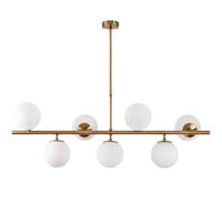 HÄNGELEUCHTE victoire farbe gold 40w 7 glühbirnen - Goldfarben, Metall (113/25/46cm) - Concept Usine