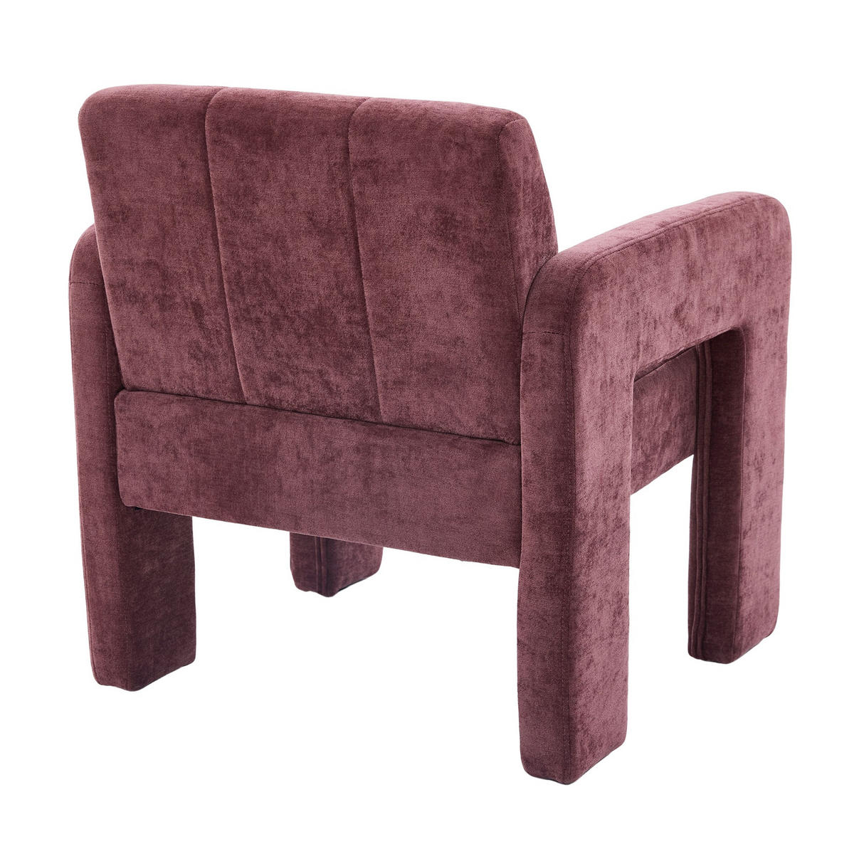 SESSEL Einzelner Sessel,dicke Polsterung,Chenille,Rot - Rot, Textil (67.5/74.5/69cm) - LVHOM
