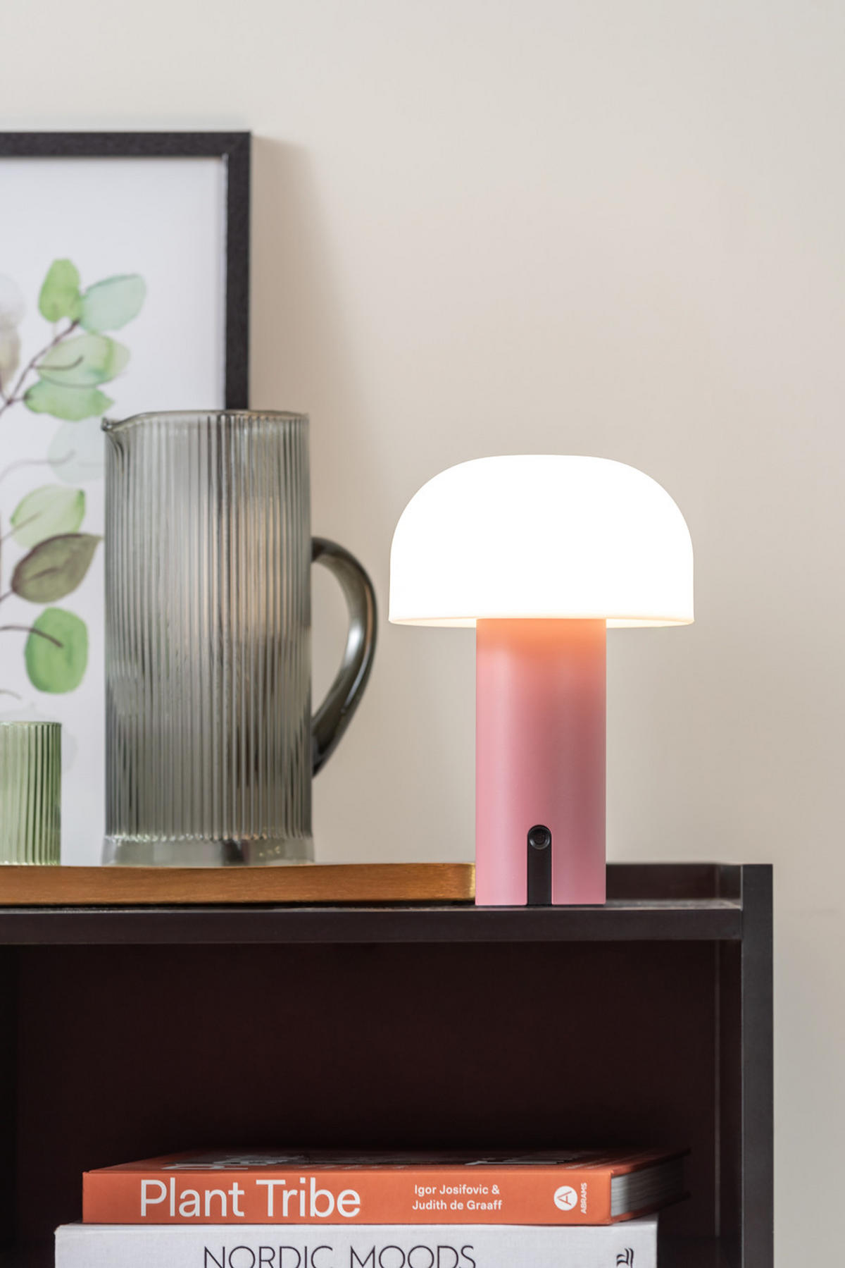 TISCHLAMPE Luca LED - Rosa - 15/22,5 cm - Pink, Kunststoff (15/15/22cm) - Leitmotiv