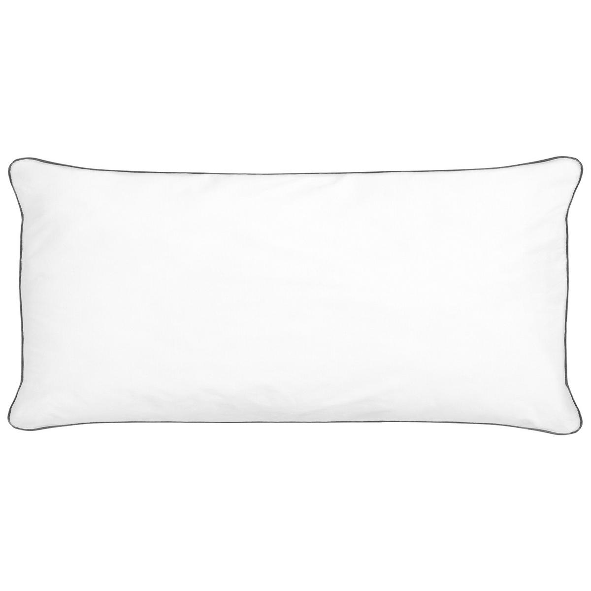 KOPFKISSEN Weiß 80/40 cm Pelister - Weiß, Naturmaterialen (80/40cm) - Beliani