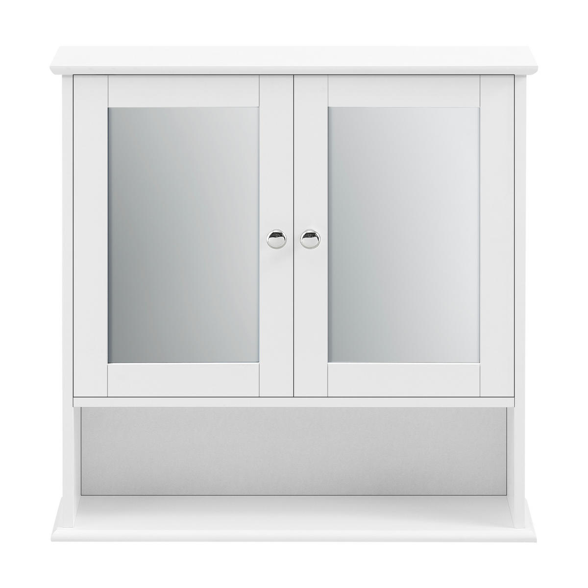 SPIEGELSCHRANK Linz - Weiß, Holzwerkstoff (56/58/13cm) - [en.casa]