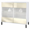 KOMMODE Bari Creme Hochglanz - Creme, Holzwerkstoff (92.5/83.5/35cm) - Vladon
