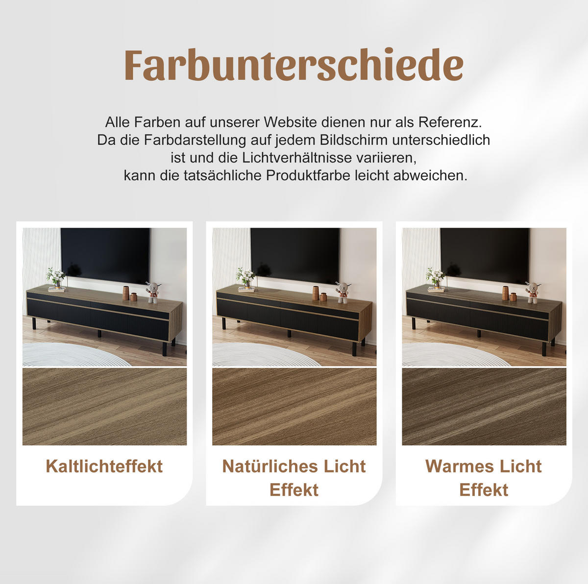 LOWBOARD 170/38/47.7 cm Schwarz/Natur aus Spanplatte mit 4 Türen - Schwarz, Holzwerkstoff (38/47/170cm) - OKMYHOME