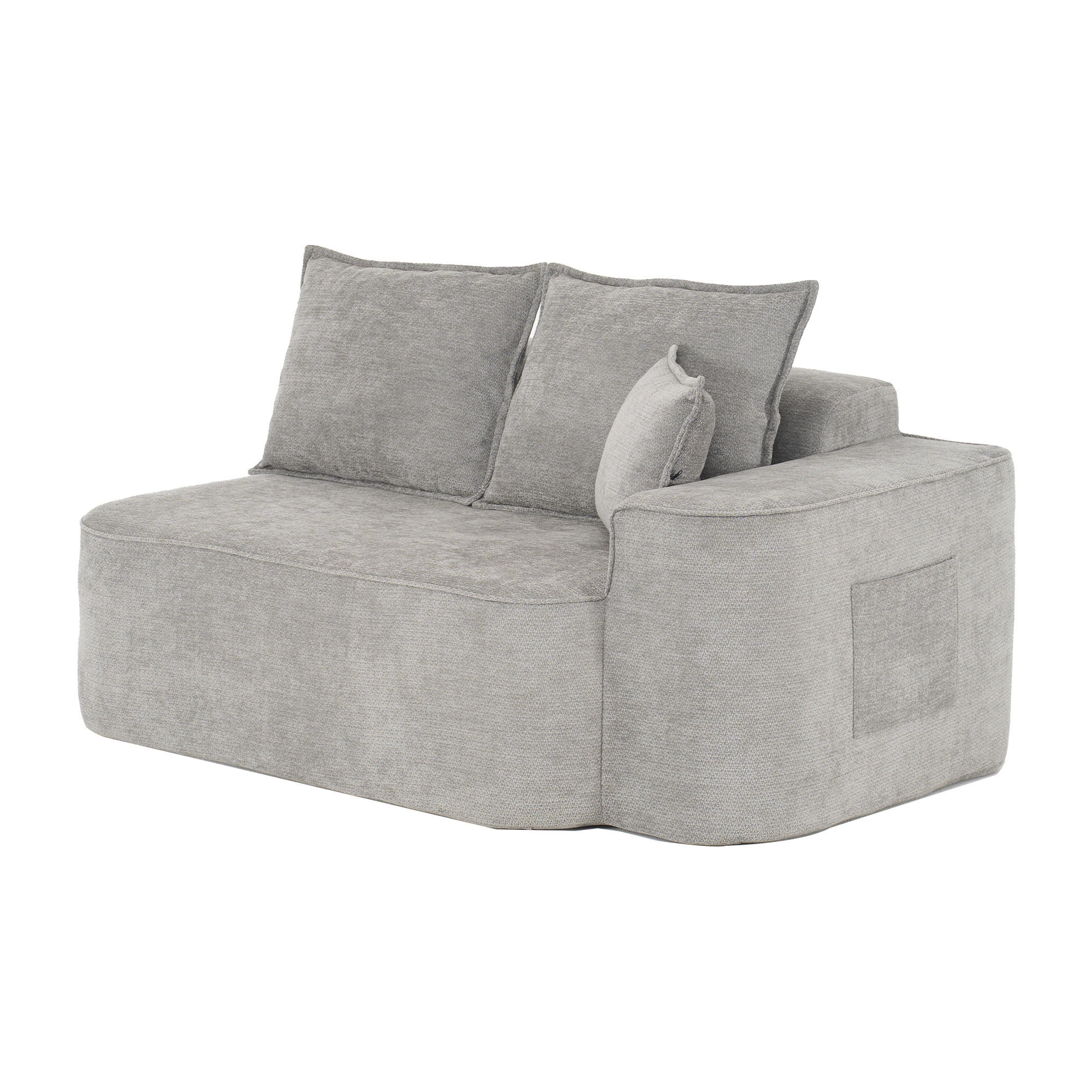 2-SITZER SOFA in Chenille Montagefrei - Hellgrau, Textil (150/65/95cm) - Urban Meuble