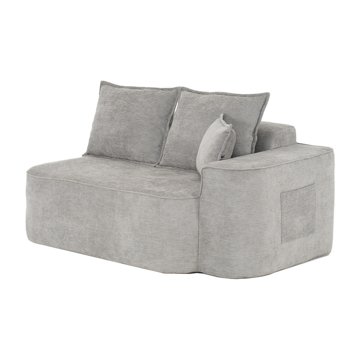 2-SITZER SOFA in Chenille Montagefrei - Hellgrau, Textil (150/65/95cm) - Urban Meuble