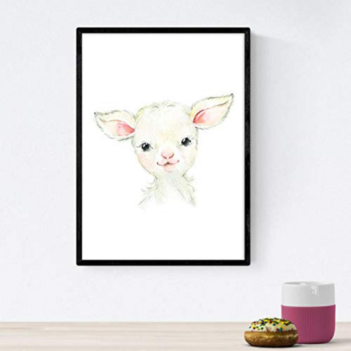 POSTER Set mit 4 Ente Schwein und Ziege Fuchs A4 Rahmenlos - Klar, Papier (29.7/3cm) - Nacnic