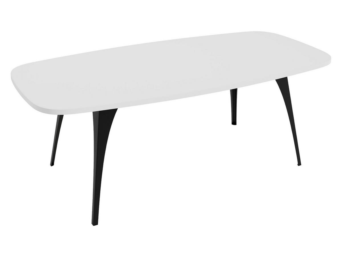 COUCHTISCH Fabiola - Schwarz/Weiß, Holzwerkstoff/Metall (60/120/45cm) - MIRJAN24
